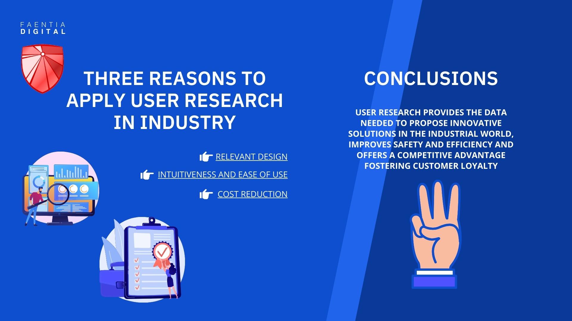 Three reason to apply user research in industry